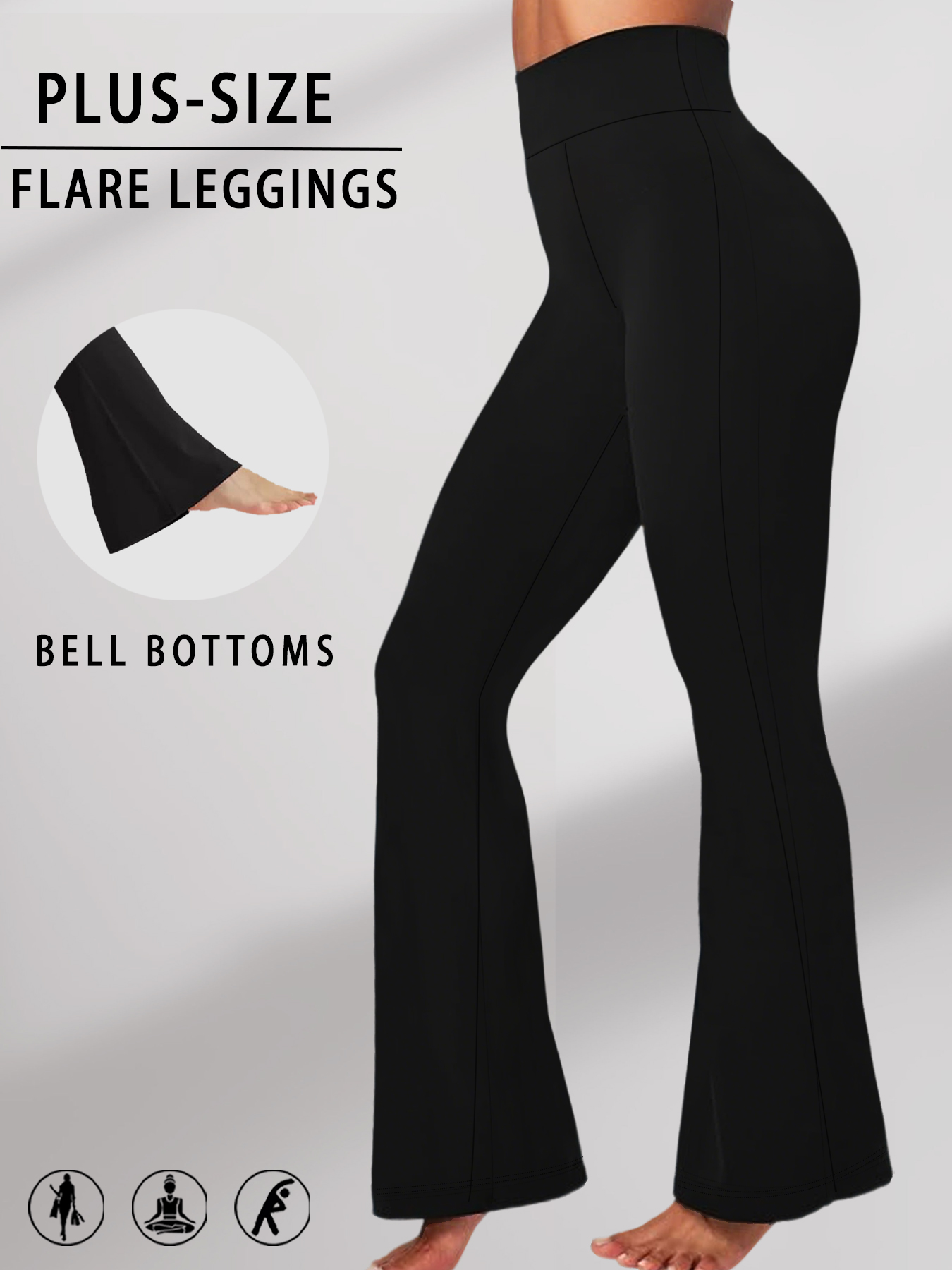 Yoga Fitness Leggings - Büyük Beden Kadınlar İçin Süper Yumuşak