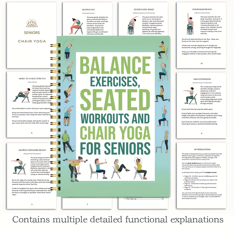 Yoga Fitness Journal - Yaşlılar İçin Sandalye Yoga Egzersiz Defteri