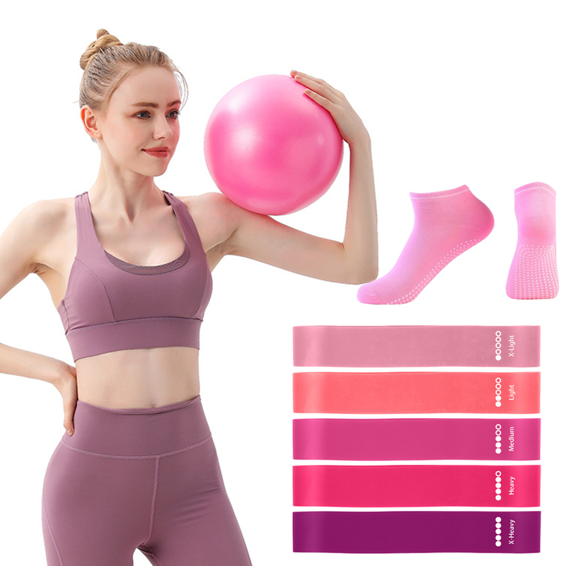 Yoga Fitness At Home - Pilates Topu Direnç Bantları Kavrama Çorapları