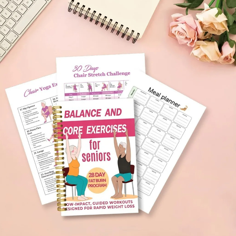 Yoga Fitness Journal - Yaşlılar İçin Sandalye Yoga Egzersiz Defteri