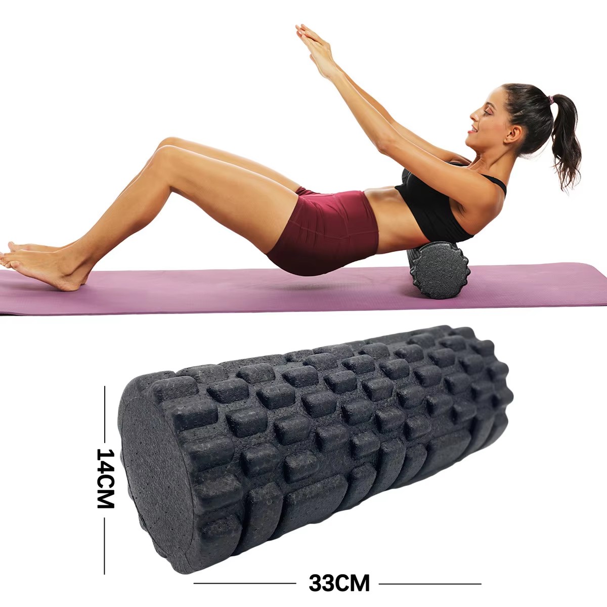Yoga Fitness Roller - 30/33cm Fitness köpük rulo Yoga masaj