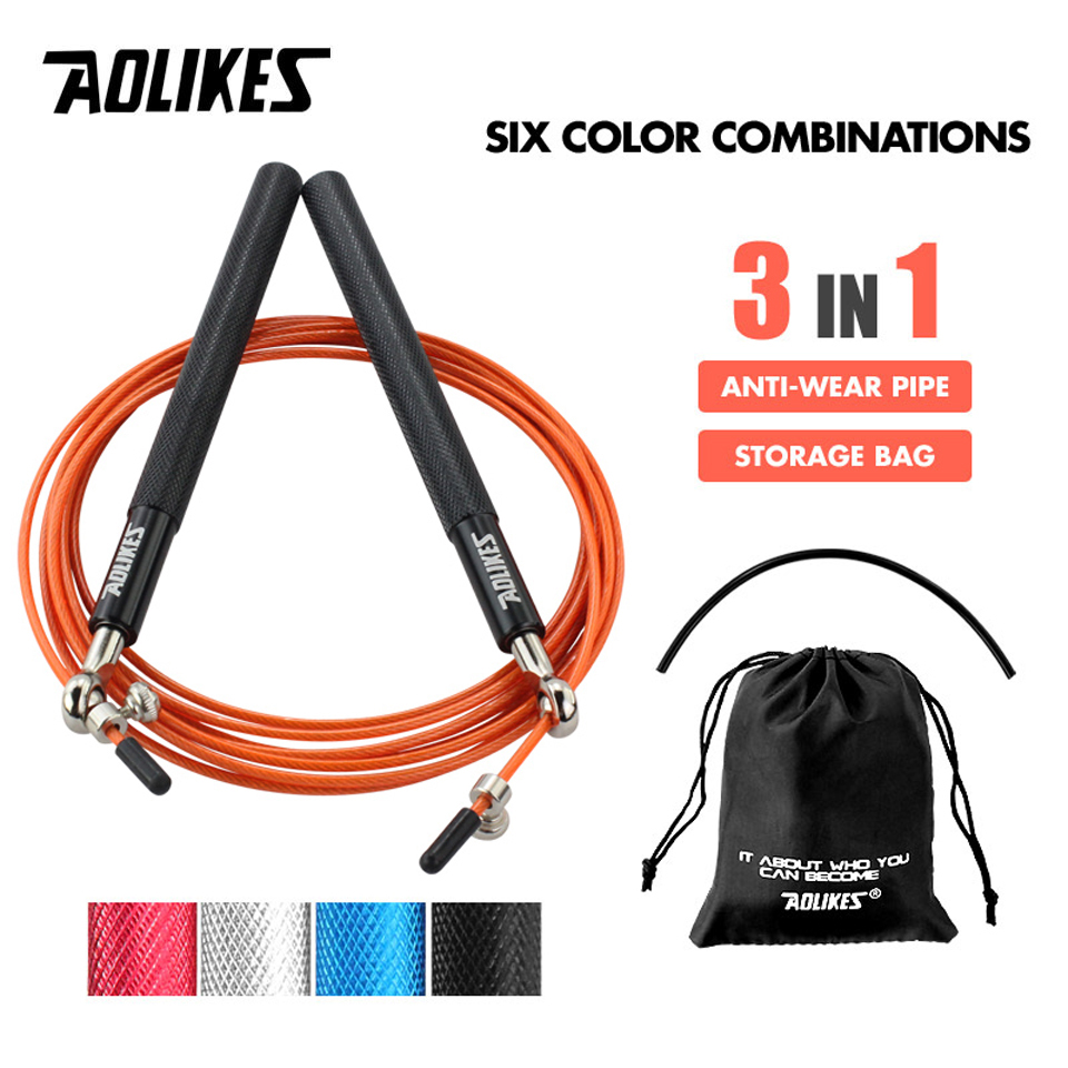 Speed Skipping Rope - AOLIKES 1 adet Crossfit hızlı atlama