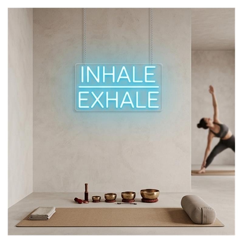 Nefes al Nefes ver Neon Tabela - Yoga Fitness Wallpaper incelemesi ve fiyatı