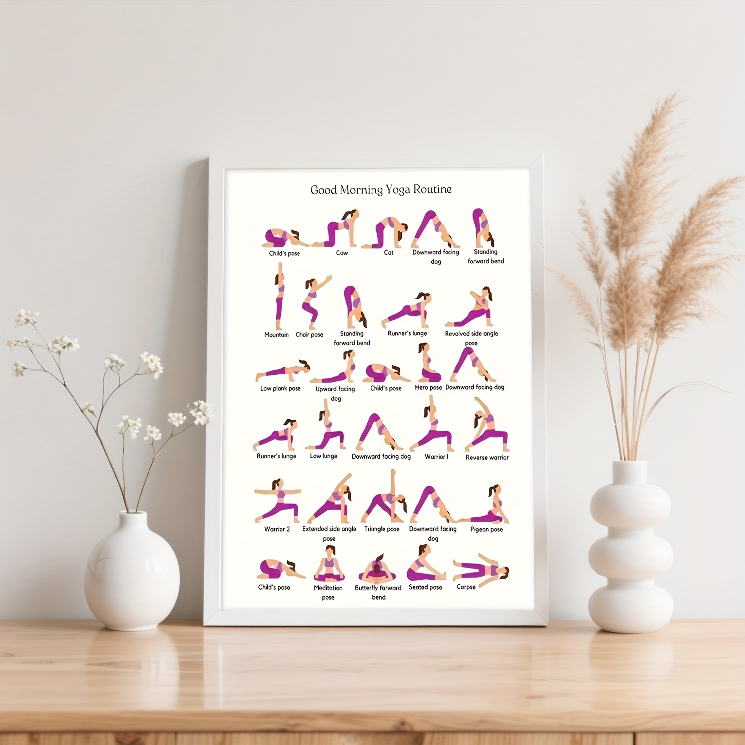 Yoga Pratik Posteri, İç Mekan  - Yoga Fitness Wallpaper incelemesi ve fiyatı
