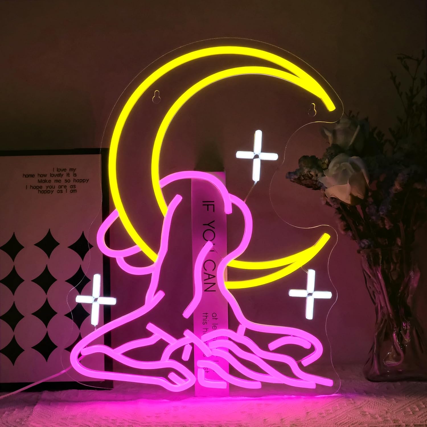 Yoga Meditasyon Neon Tabelası  - Yoga & Fitness Classes By Niharika Zirakpur Reviews incelemesi ve fiyatı